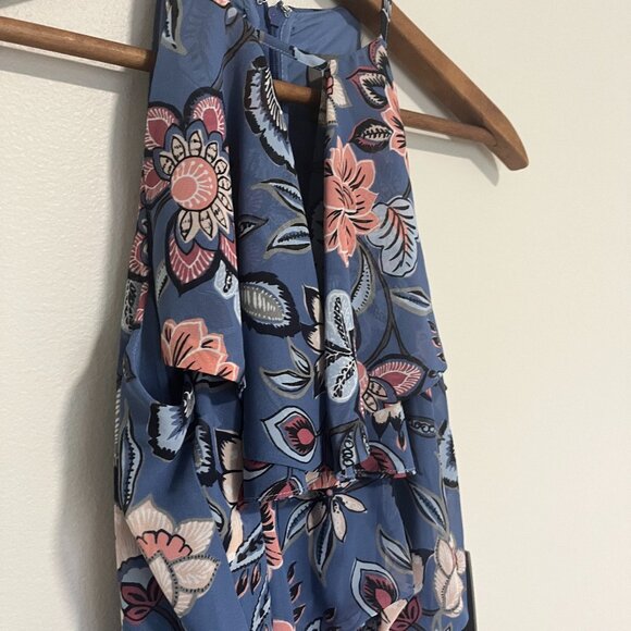 NWT Vince Camuto Size 2 Floral Halter Smocked Maxi Dress - Picture 3 of 10